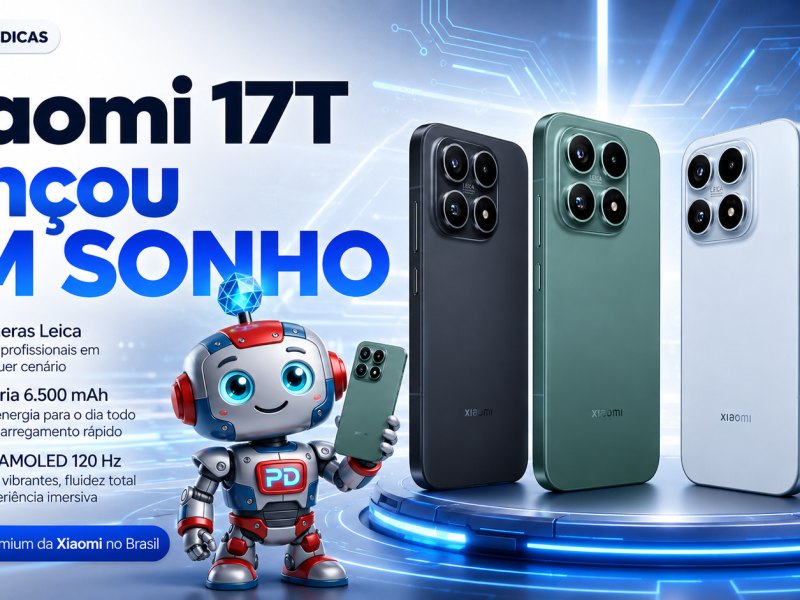 Xiaomi 17T estreia no Brasil com câmeras Leica e preço de celular premium